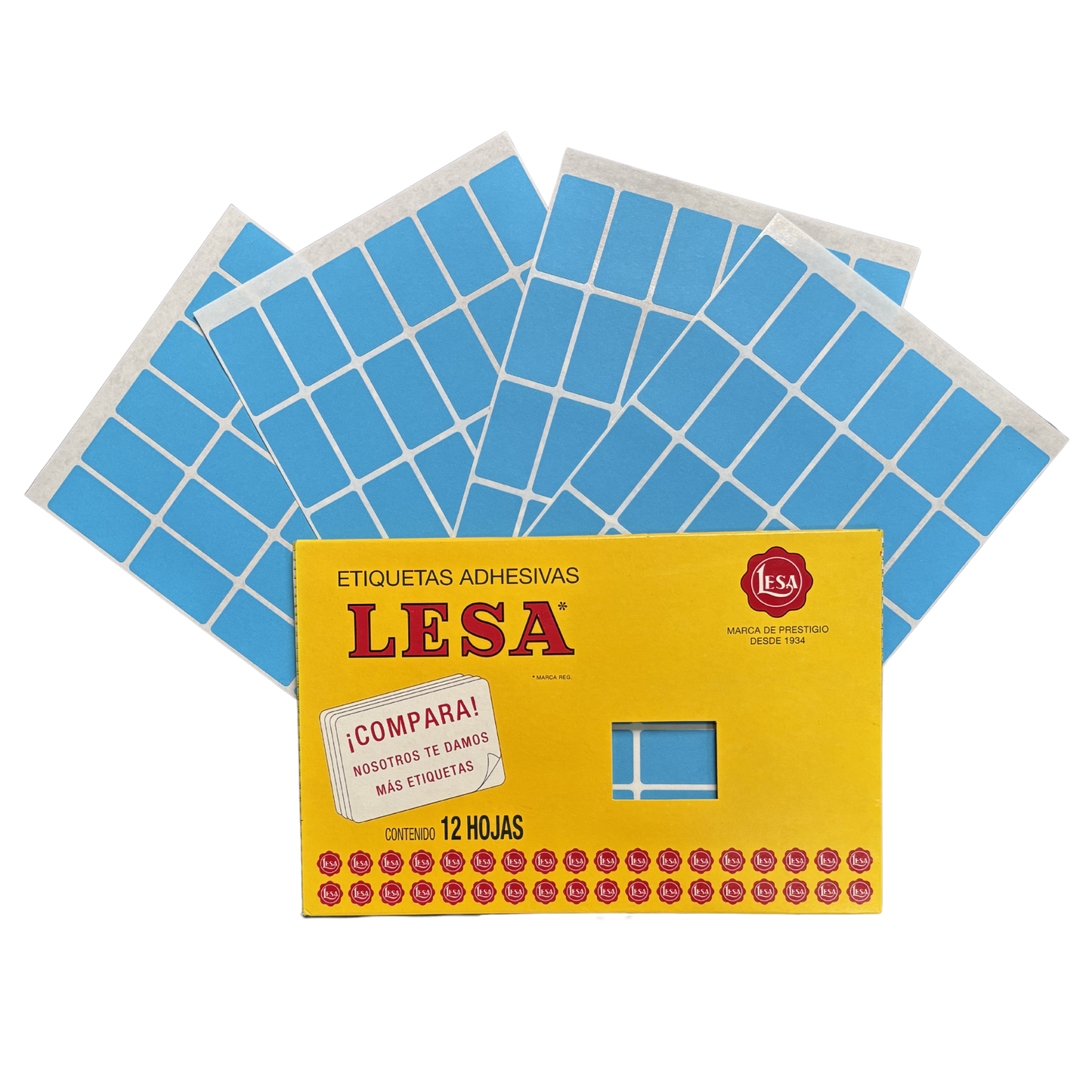 Etiqueta Adhesiva #7 (38 x 21 mm) 12 Hojas con 30 (360) |  LESA 2-507
