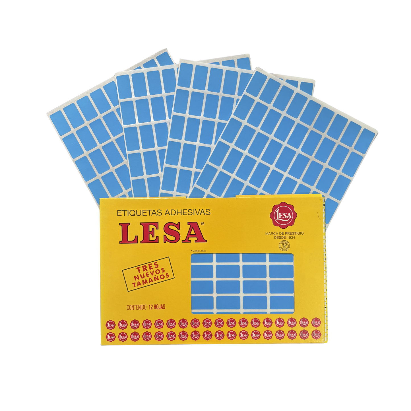 Etiqueta Adhesiva #8 (24 x 13 mm) 12 Hojas con 72 (864) | Lesa 2-508