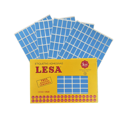 Etiqueta Adhesiva #8 (24 x 13 mm) 12 Hojas con 72 (864) | Lesa 2-508