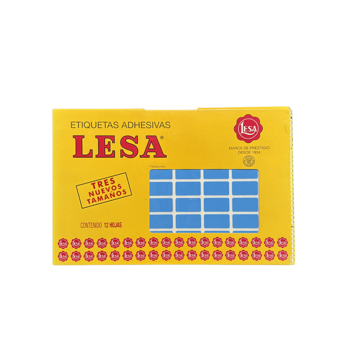 Etiqueta Adhesiva #8 (24 x 13 mm) 12 Hojas con 72 (864) | Lesa 2-508