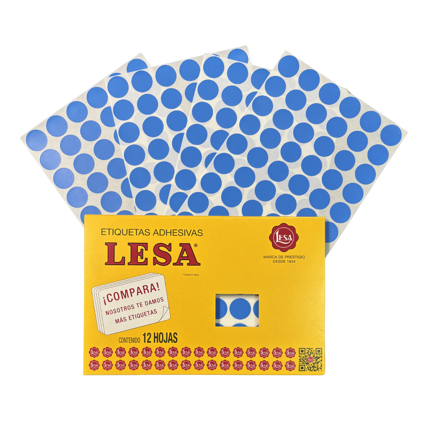 Etiqueta Circular #9 (20mm) con 12 Hojas con 60 | LESA