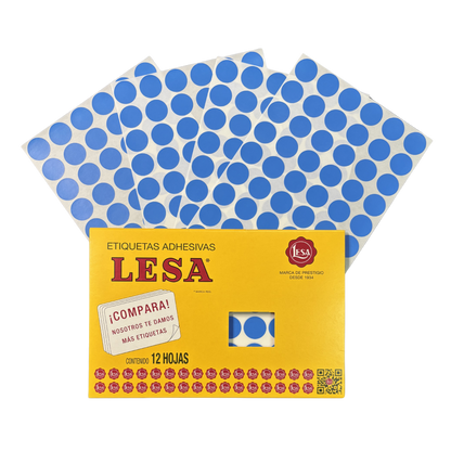 Etiqueta Circular #9 (20mm) con 12 Hojas con 60 | LESA