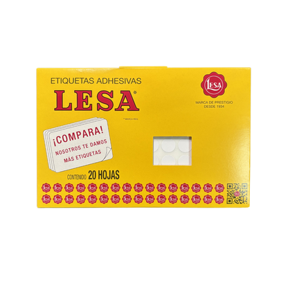Etiqueta Adhesiva #11 (15 mm) Blanca 20 Hojas con 42 (1680) | Lesa 2-511BL