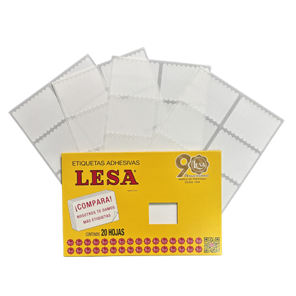Etiqueta Adhesiva #17 (51 x 07 mm) Blanca 20H C/80 (1600) | LESA 2-517BL