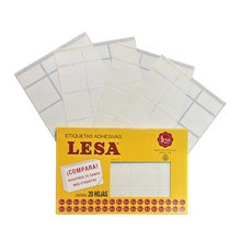 Etiqueta Adhesiva #23 (44 x 44 mm) Blanca 20 Hojas con 12 (240) | Lesa 2-523BL