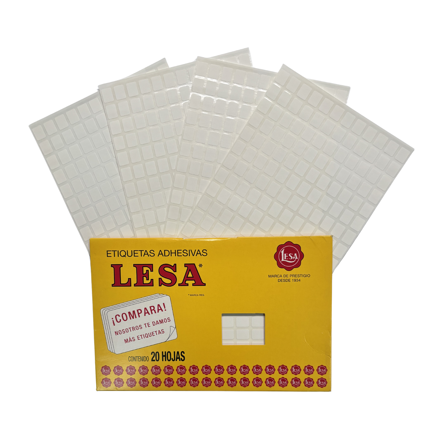 Etiqueta Adhesiva #1  12 x 09 mm 12 Hojas con 180 |  LESA 2-501