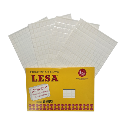 Etiqueta Adhesiva #1  12 x 09 mm 12 Hojas con 180 |  LESA 2-501