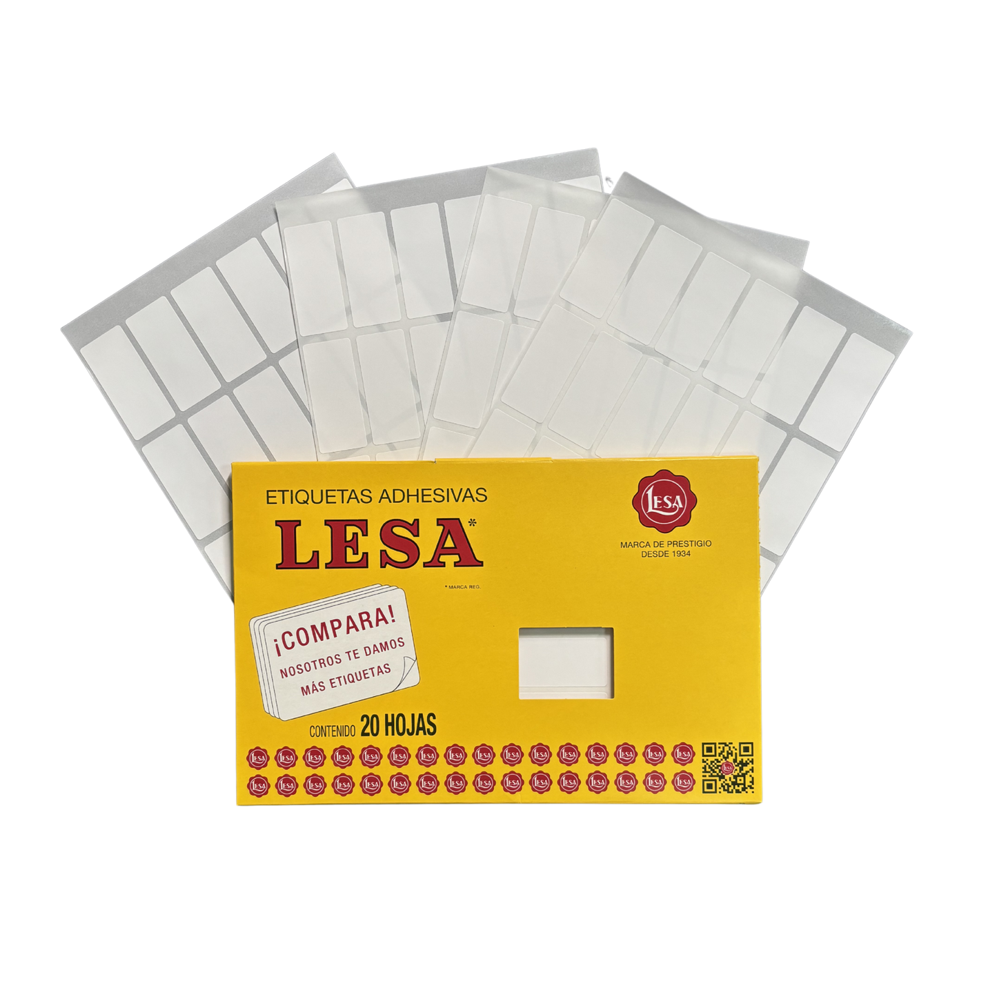 Etiqueta Adhesiva #15 (47 x 21 mm) 12 Hojas con 24 (288) | Lesa 2-515