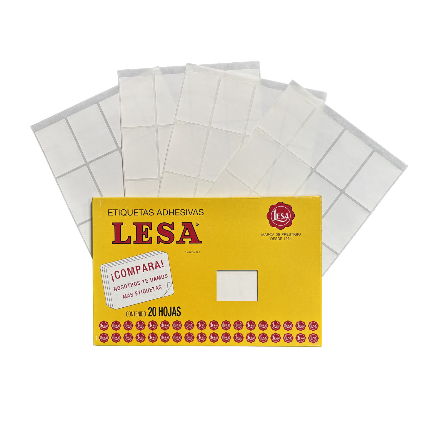 Etiqueta Adhesiva #16 (49 x 33 mm) 12 Hojas con 16 (192) | LESA 2-516