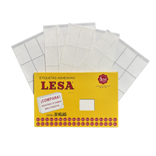 Etiqueta Adhesiva #16 (49 x 33 mm) 12 Hojas con 16 (192) | LESA 2-516