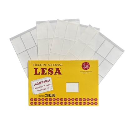 Etiqueta Adhesiva #16 (49 x 33 mm) 12 Hojas con 16 (192) | LESA 2-516