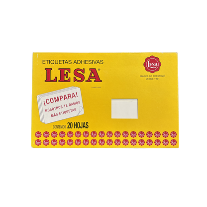 Etiqueta Adhesiva #16 (49 x 33 mm) 12 Hojas con 16 (192) | LESA 2-516