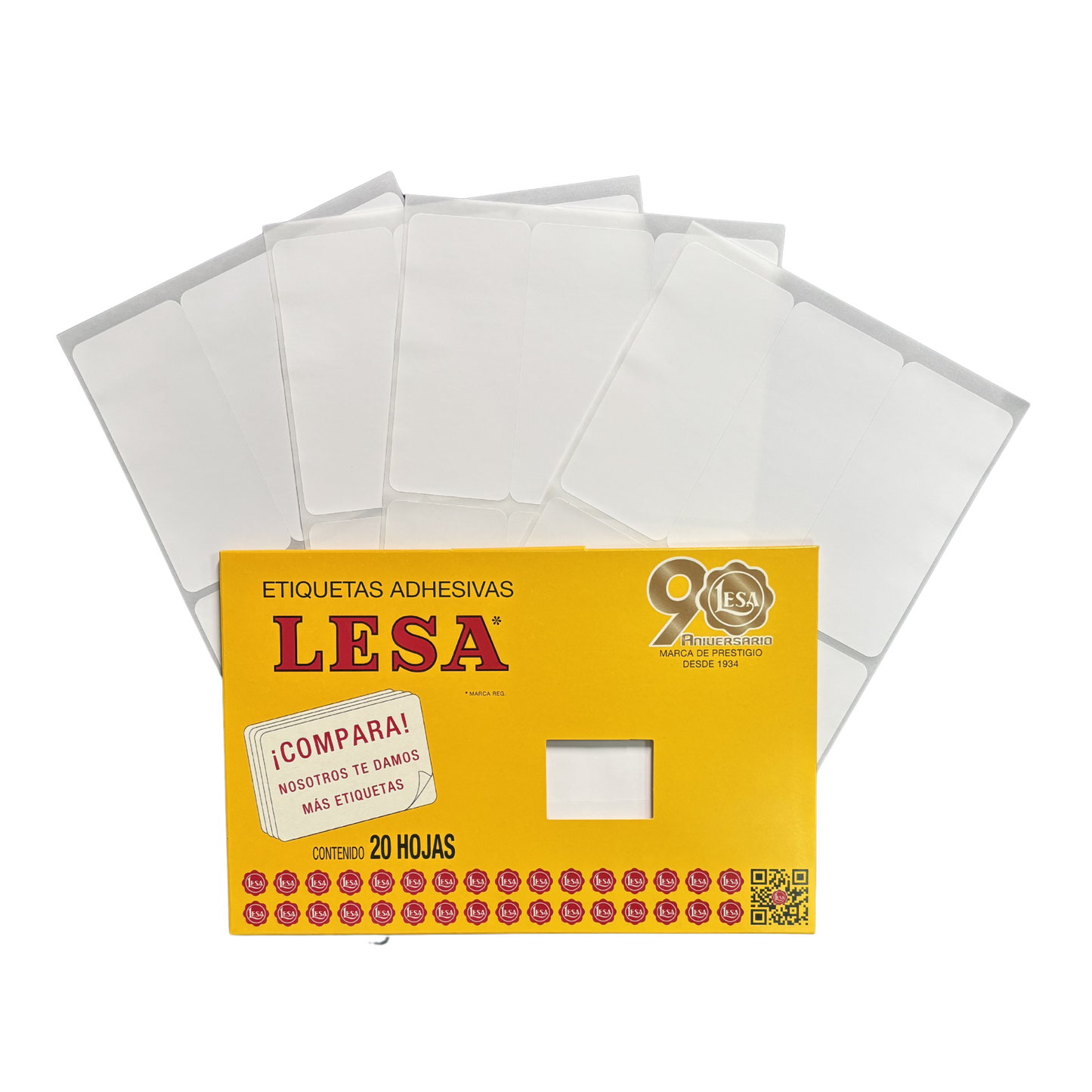 Etiqueta Adhesiva #19 (101 x 46 mm) 12 Hojas con 6 (72) | Lesa 2-519
