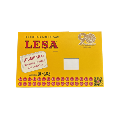 Etiqueta Adhesiva #19 (101 x 46 mm) 12 Hojas con 6 (72) | Lesa 2-519