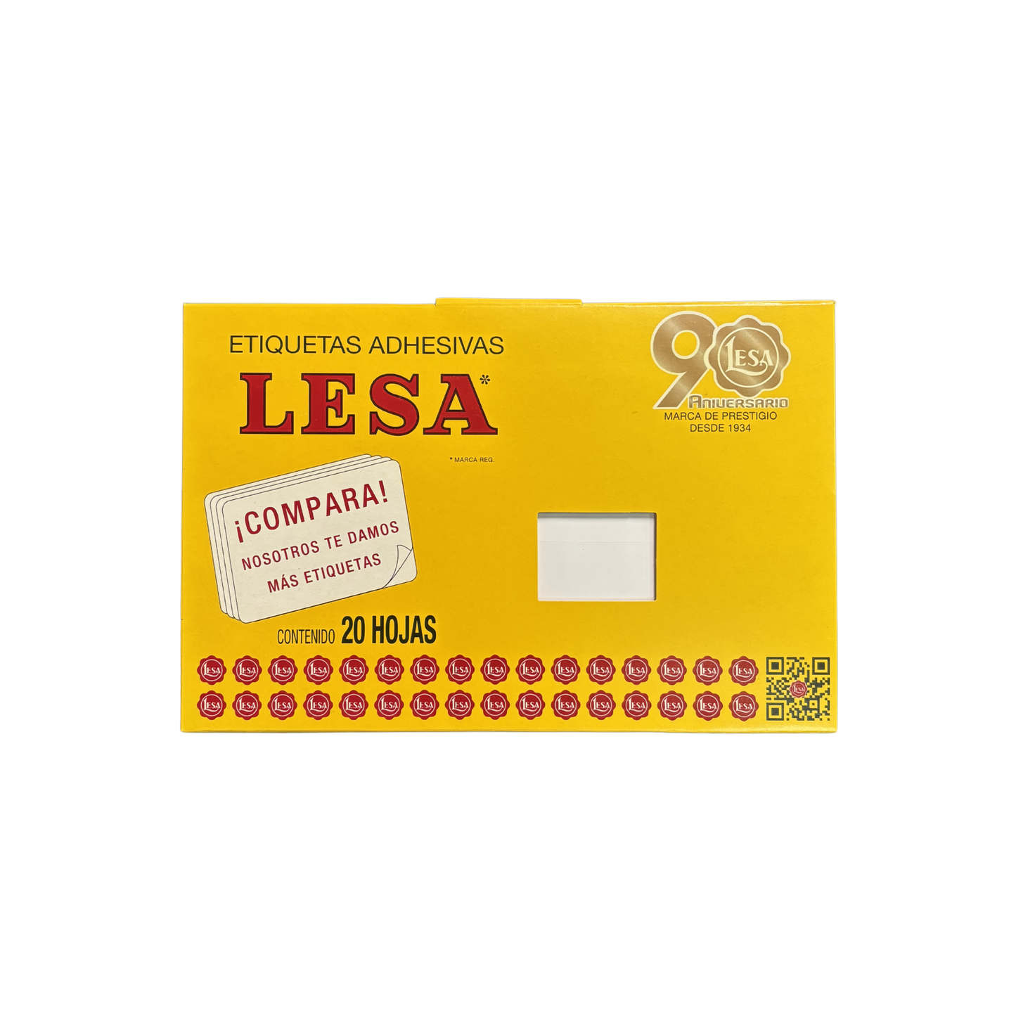 Etiqueta Adhesiva #20 (102 x 20 mm) 12 Hojas con 14 (168) | Lesa 2-520