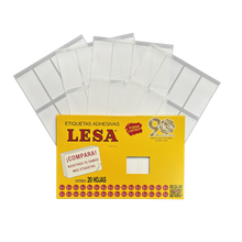 Etiqueta Adhesiva #24 (32 x 64 mm) 12 Hojas con 12 (144) | Lesa 2-524