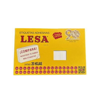 Etiqueta Adhesiva #24 (32 x 64 mm) 12 Hojas con 12 (144) | Lesa 2-524