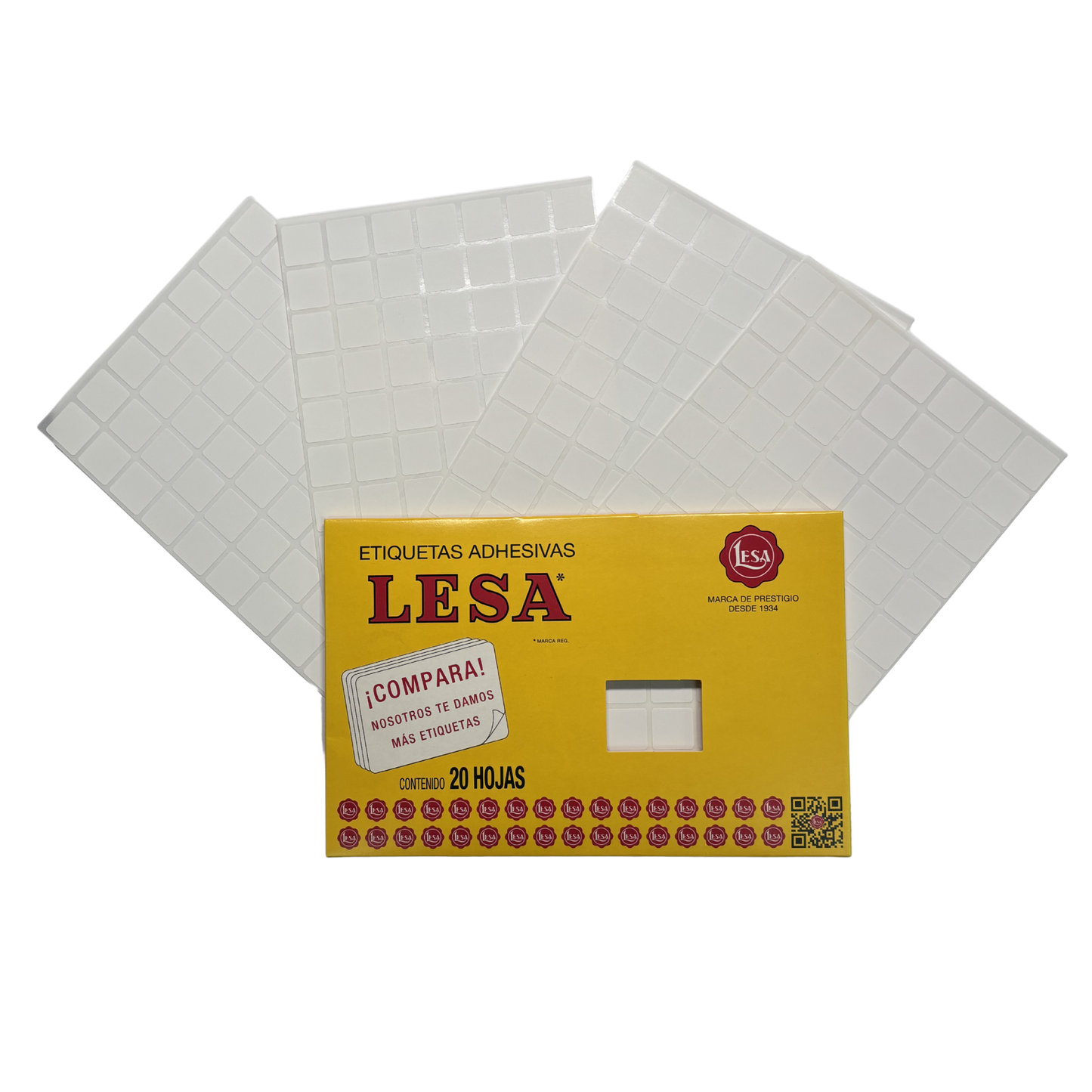 Etiqueta Adhesiva #3 (18 x 18 mm) 12 Hojas con 77 |  LESA 2-503