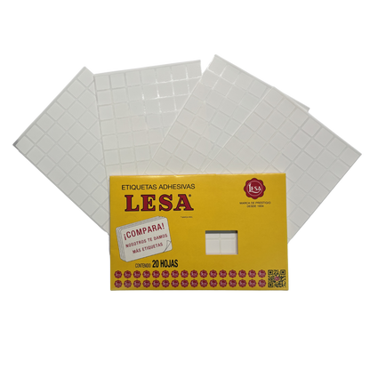 Etiqueta Adhesiva #3 (18 x 18 mm) 12 Hojas con 77 |  LESA 2-503
