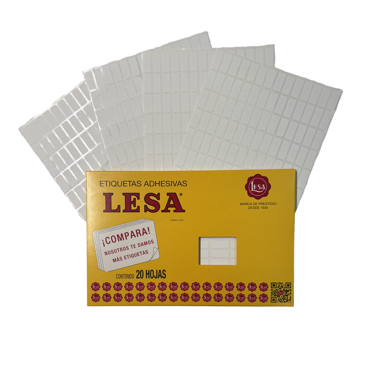 Etiqueta Adhesiva #4 (20 x 08 mm) 12 Hojas con 140 (1680) |  Lesa 2-504