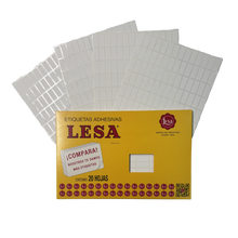 Etiqueta Adhesiva #4 (20 x 08 mm) 12 Hojas con 140 (1680) |  Lesa 2-504