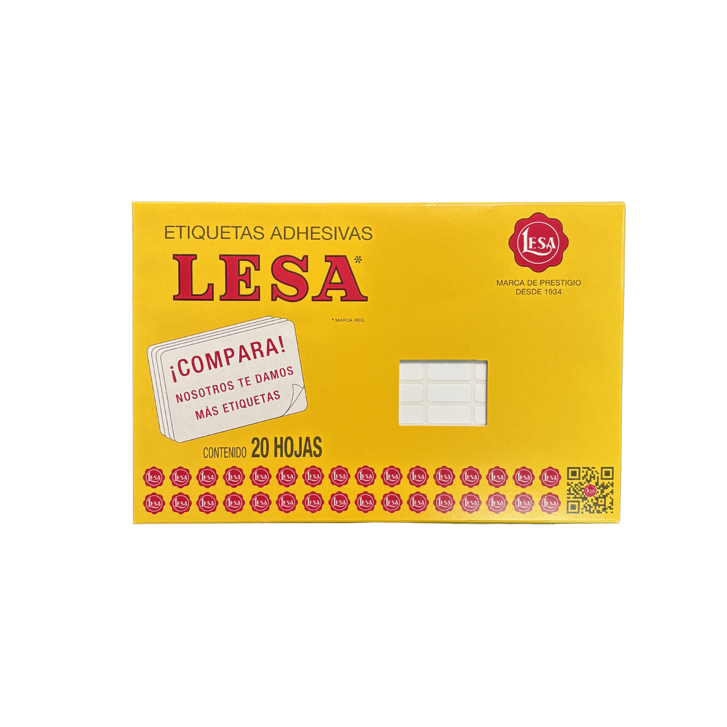Etiqueta Adhesiva #4 (20 x 08 mm) 12 Hojas con 140 (1680) |  Lesa 2-504