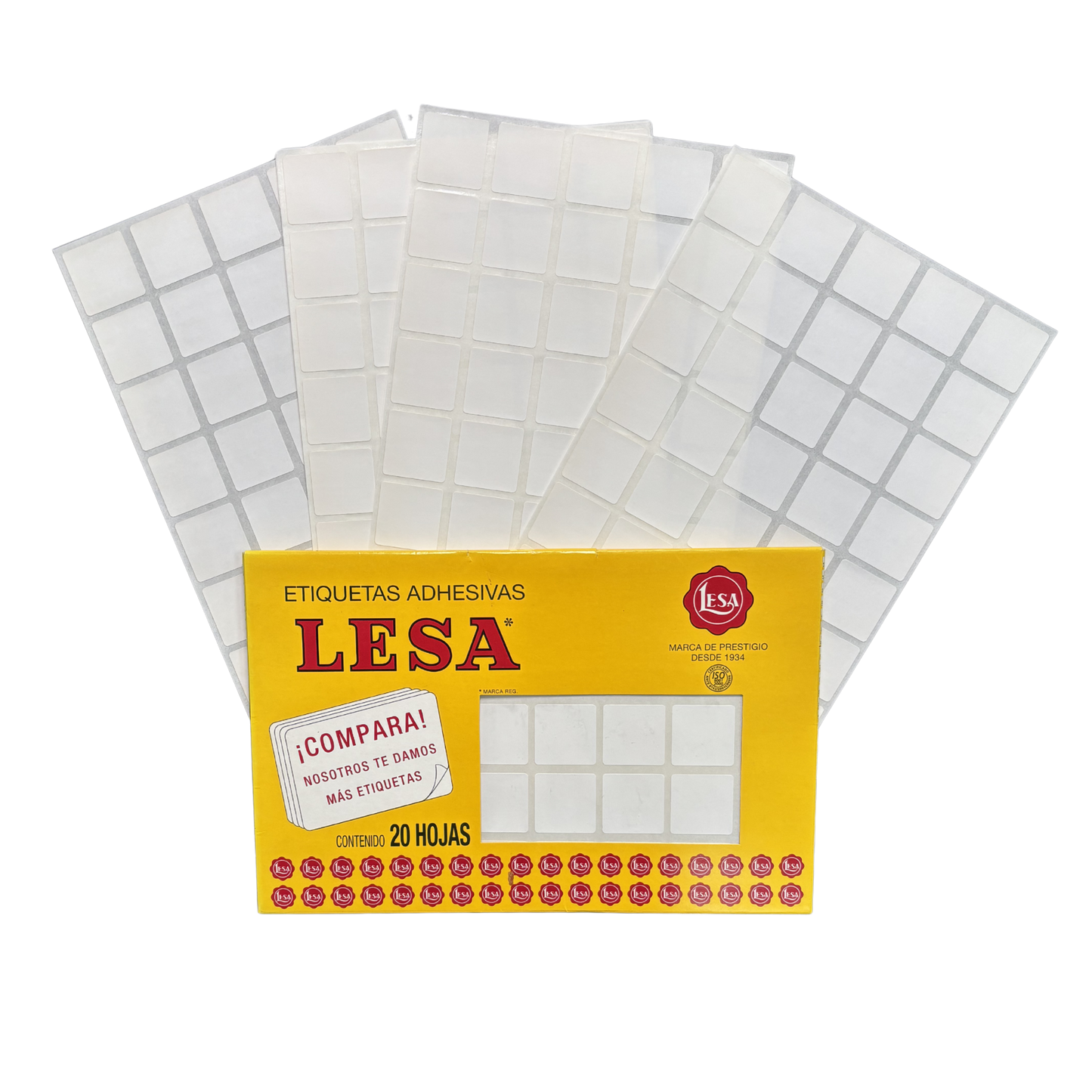 Etiqueta Adhesiva #5 (25 x 25 mm) 12 Hojas con 40 (480) |  LESA 2-505