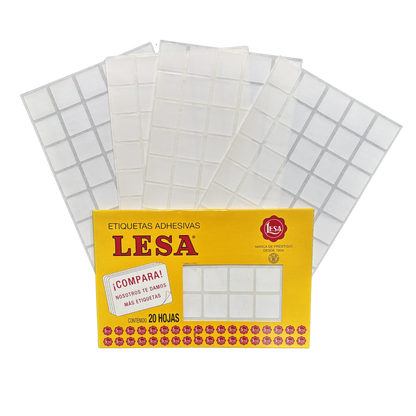 Etiqueta Adhesiva #5 (25 x 25 mm) 12 Hojas con 40 (480) |  LESA 2-505