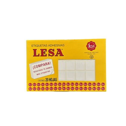 Etiqueta Adhesiva #5 (25 x 25 mm) 12 Hojas con 40 (480) |  LESA 2-505