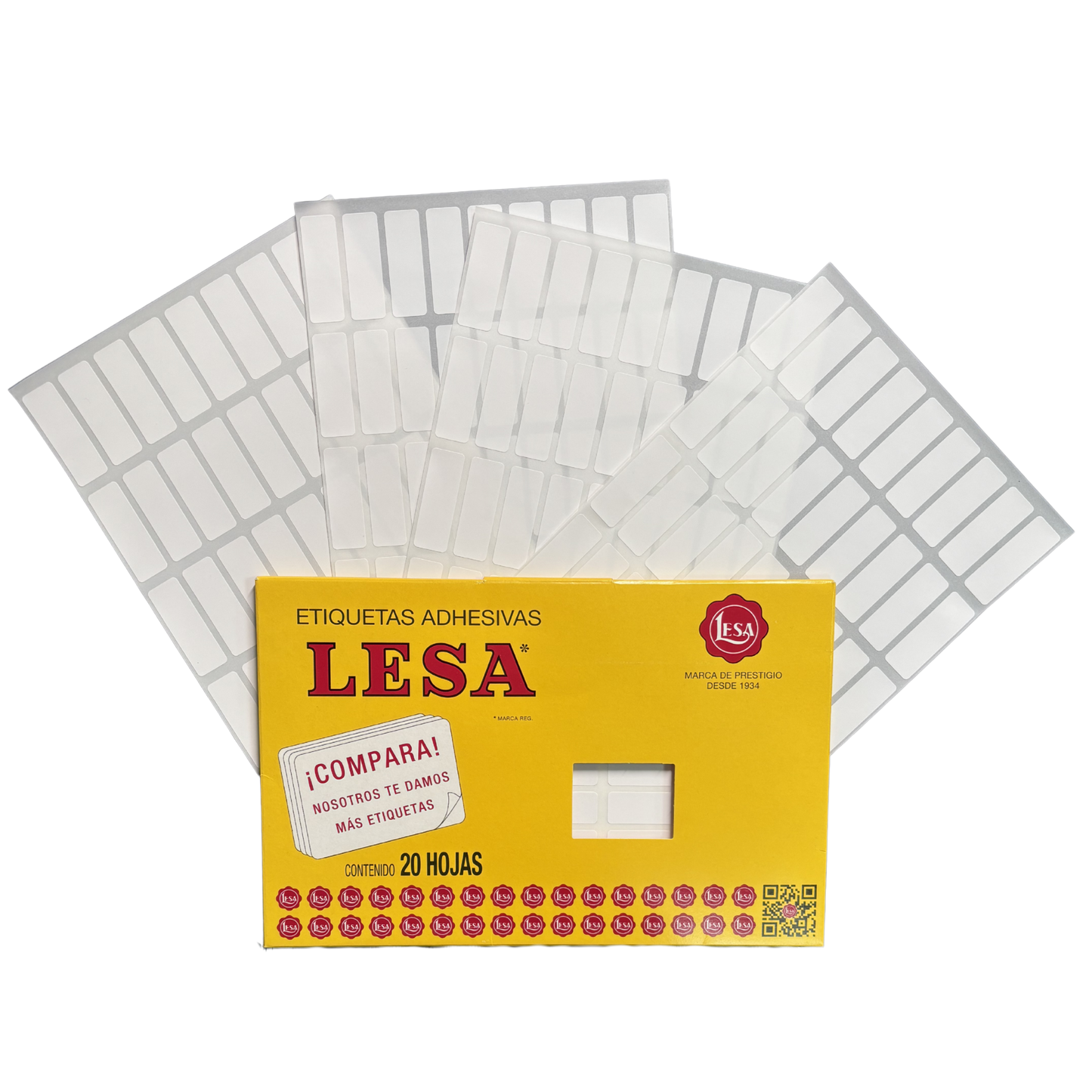 Etiqueta Adhesiva #6 (38 x 13 mm) 12 Hojas con 45 (540) |  LESA