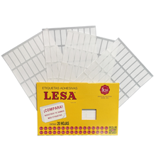 Etiqueta Adhesiva #6 (38 x 13 mm) 12 Hojas con 45 (540) |  LESA
