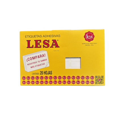 Etiqueta Adhesiva #6 (38 x 13 mm) 12 Hojas con 45 (540) |  LESA