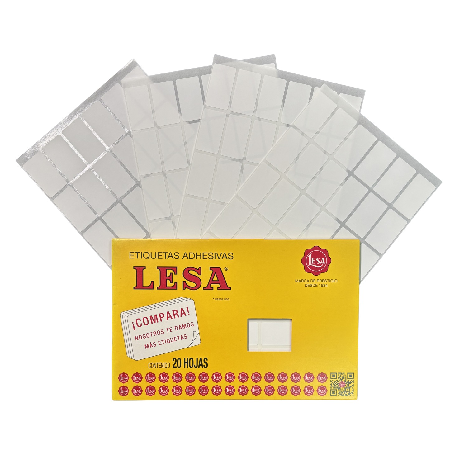 Etiqueta Adhesiva #7 (38 x 21 mm) 12 Hojas con 30 (360) |  LESA 2-507