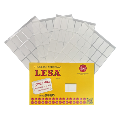 Etiqueta Adhesiva #7 (38 x 21 mm) 12 Hojas con 30 (360) |  LESA 2-507