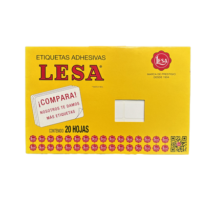 Etiqueta Adhesiva #7 (38 x 21 mm) 12 Hojas con 30 (360) |  LESA 2-507