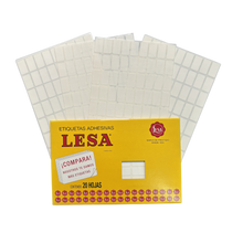 Etiqueta Adhesiva #8 (24 x 13 mm) 12 Hojas con 72 (864) | Lesa 2-508