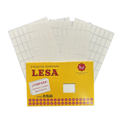 Etiqueta Adhesiva #8 (24 x 13 mm) 12 Hojas con 72 (864) | Lesa 2-508