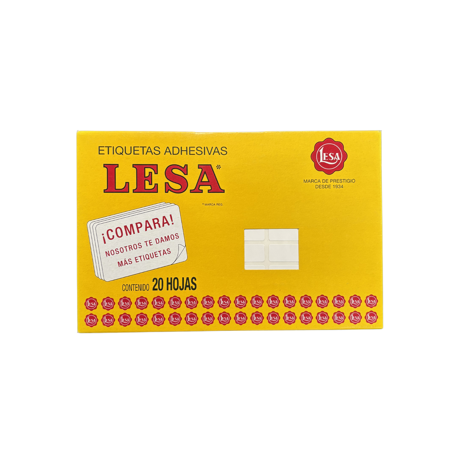 Etiqueta Adhesiva #8 (24 x 13 mm) 12 Hojas con 72 (864) | Lesa 2-508