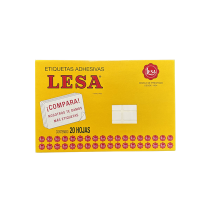 Etiqueta Adhesiva #8 (24 x 13 mm) 12 Hojas con 72 (864) | Lesa 2-508