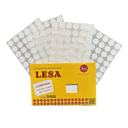 Etiqueta Circular #9 (20mm) con 12 Hojas con 60 | LESA