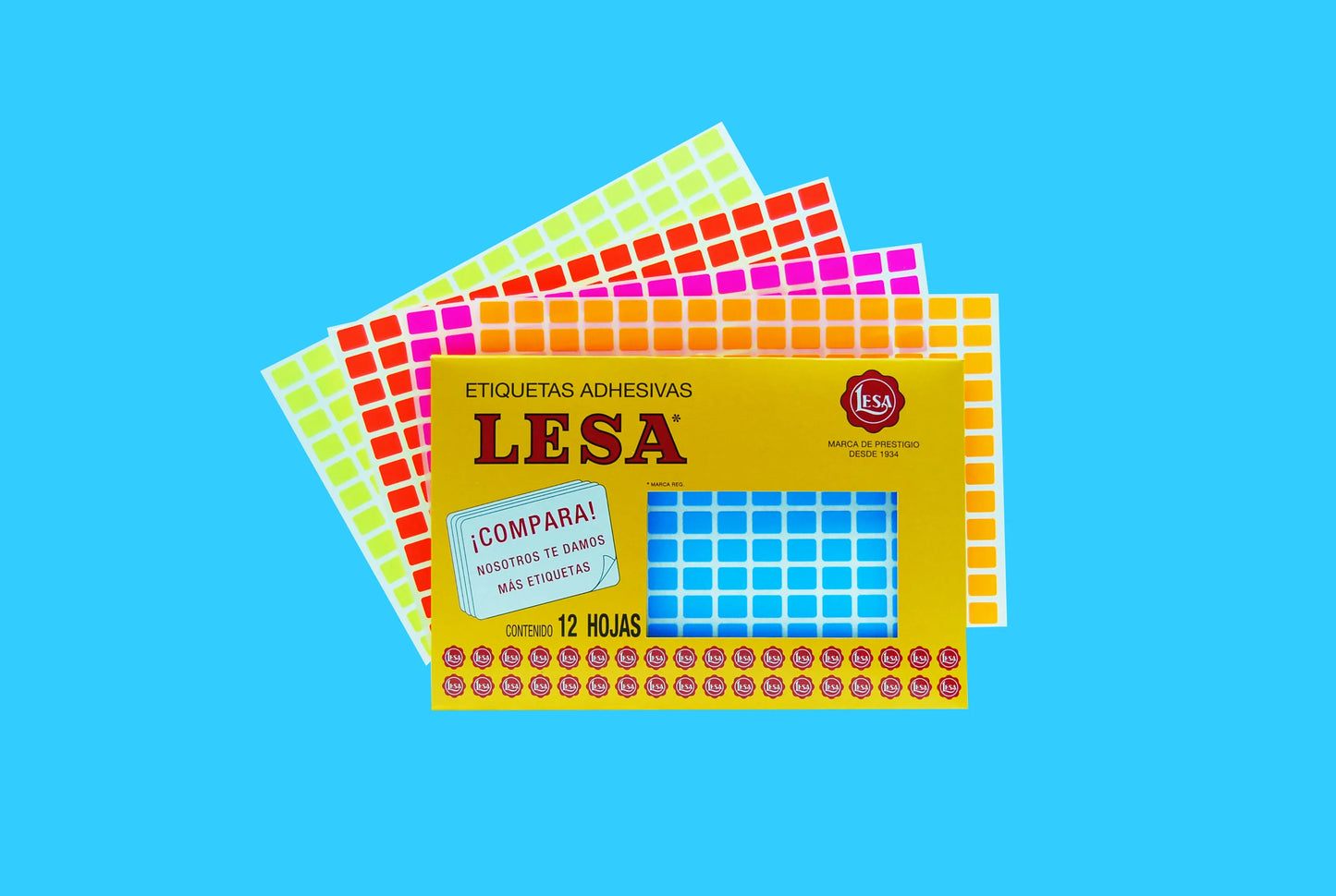 Etiqueta Adhesiva #1  12 x 09 mm 12 Hojas con 180 |  LESA 2-501