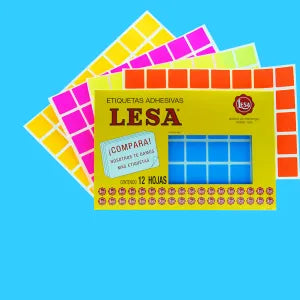 Etiqueta Adhesiva #5 (25 x 25 mm) 12 Hojas con 40 (480) |  LESA 2-505