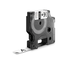 Cinta para Rotulador Rhino Nylon 1/2 in 12 mm x 3.5 m Negro/Blanco| Dymo 18488