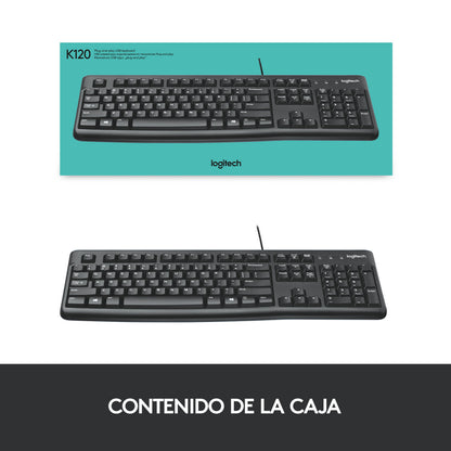 Teclado K120 Estandar Usb Negro Logitech 920 004422