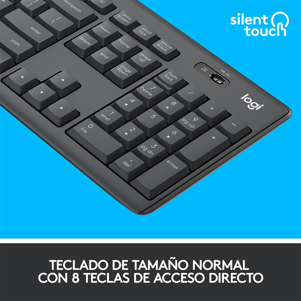 Combo Mouse y Teclado Silencioso Inalámbrico MK295  | Logitech 920-009792