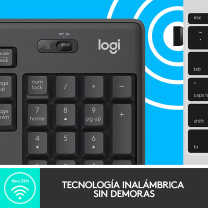 Combo Mouse y Teclado Silencioso Inalámbrico MK295  | Logitech 920-009792