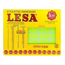 Etiqueta Adhesiva #7 (38 x 21 mm) 12 Hojas con 30 (360) |  LESA 2-507