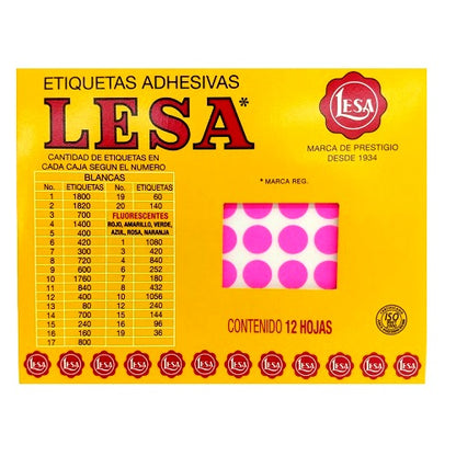 Etiqueta #10 de 10 mm 12 Hojas con 176 | LESA