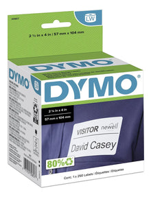 Etiqueta LW 2 1/4 x 4 in. Blanca Rollo C/250 | Dymo 30857