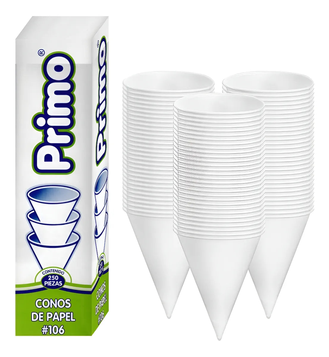 Conos de Papel para Agua #106 C/ 250 | Primo COP0601